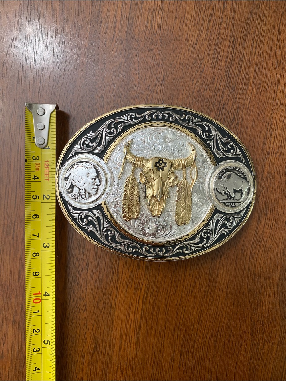 Vintage Western Montana Silversmith Belt Buckle